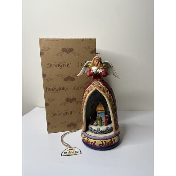 Jim Shore Heartwood Creek Silent Night Angel Nativity Motion Music Box 2006 - Picture 1 of 12